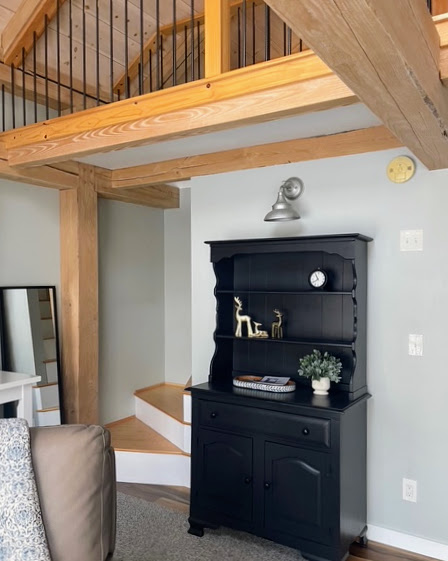 Hutch and stairs to the sleeping loft